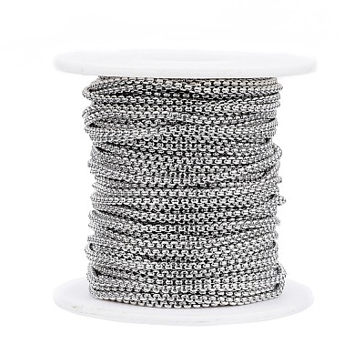 Tarnish Resistant 304 Stainless Steel Box Chains CHS-G002-01P-1