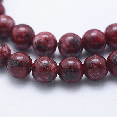 Natural Dyed Sesame Jasper Beads Strands G-E443-A03-1