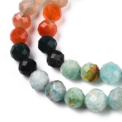 Natural & Synthetic Mixed Gemstone Beads Strands G-D080-A01-01-28-1