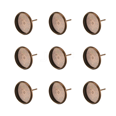 Brass Ear Studs Settings X-IFIN-Q005-AB-1
