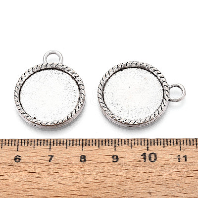 Tibetan Style Alloy Pendant Cabochon Settings PALLOY-N178-10AS-1