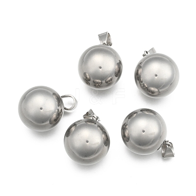 Tarnish Resistant Fashionable 304 Stainless Steel Round Pendants STAS-R054-05-1