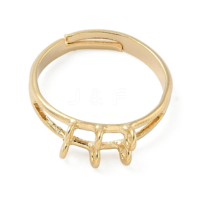 Adjustable Brass Finger Ring Trays for Hanging Pendant KK-K414-03C-G-1
