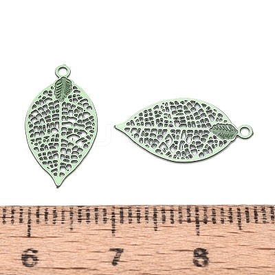 Spray Painted Hollow 430 Stainless Steel Pendants STAS-N121-07B-1