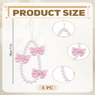 1Pc PVC Bowknot Mobile Straps AJEW-LP0005-16-1