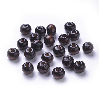 Dyed Natural Wood Beads WOOD-Q006-8mm-06-LF-1