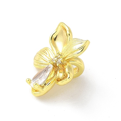 Brass Micro Pave Clear Cubic Zirconia Pendants KK-A236-02G-1