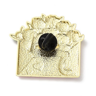 Black Cat & Flower Enamel Pins JEWB-Z048-09G-02-1