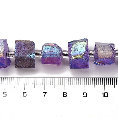 Electroplated Natural Quartz Beads Strands G-G767-02-22-1