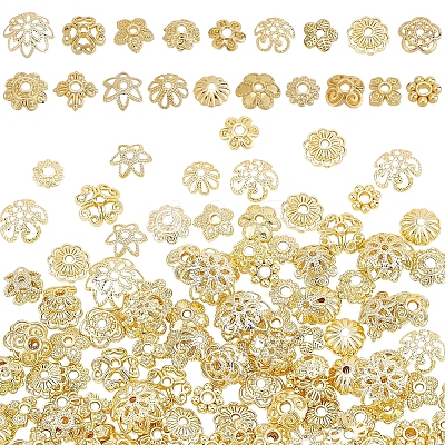 190Pcs 19 Styles Brass Spacer Beads FIND-PH0017-86-1