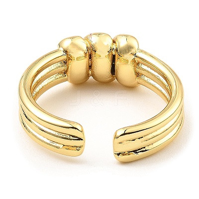 Brass Open Cuff Rings RJEW-M152-01G-1