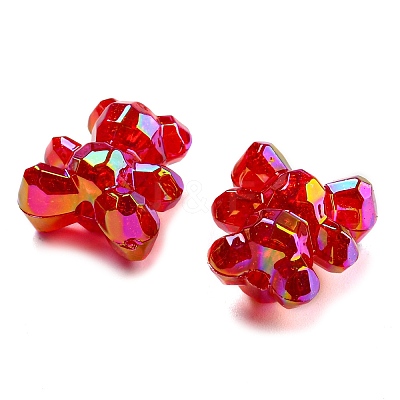 UV Plating Acrylic Faceted Beads X-MACR-D024-05A-1