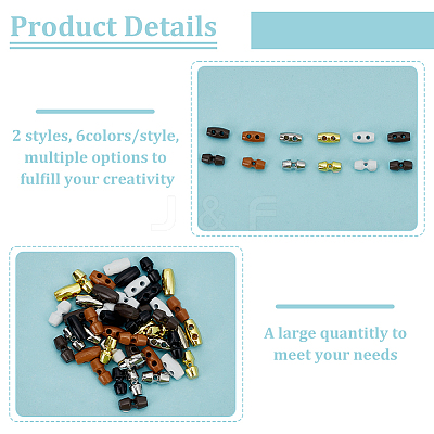 12 Styles Alloy Horn Buttons FIND-FG0003-60B-1