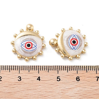 Rack Plating Alloy Enamel Pendants FIND-C050-14G-04-1