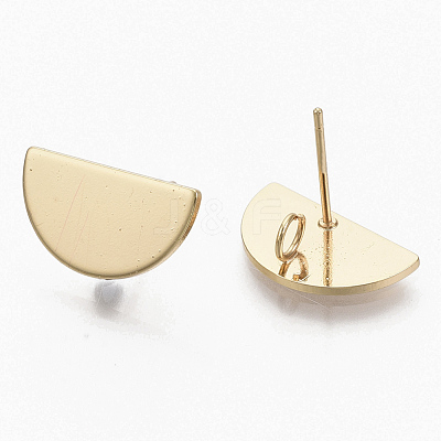 Brass Stud Earring Findings KK-T056-12G-NF-1