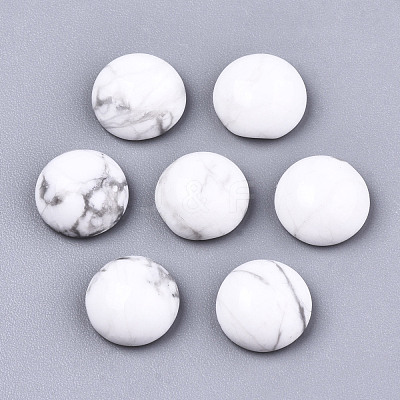 Natural Howlite Cabochons G-N326-59I-1