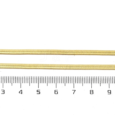 Brass Flat Snake Chain Necklaces NJEW-A042-02G-02-1