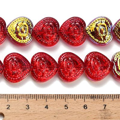 Electroplate Baking Paint Glass Beads Strands X-EGLA-K061-13A-AB05-1