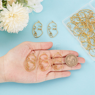 30Pcs Alloy Open Back Bezel Pendants FIND-SC0004-29-1