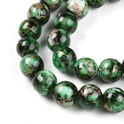 Baking Paint Glass Beads LS-X1-DGLA-N003-10mm-B09-1