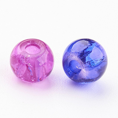 Baking Paint Crackle Glass Beads DGLA-X0006-4mm-02-1