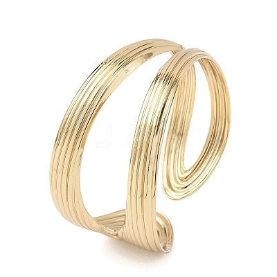 304 Stainless Steel Cuff Bangles for Women LS-BJEW-B150-02G-1