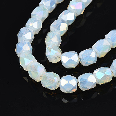 Electroplate Glass Beads Strands X-EGLA-N002-13-A14-1