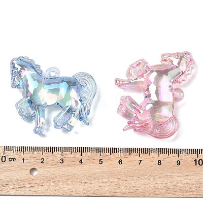 Electroplate Transparent UV Plating Acrylic Pendants OACR-I014-08-1