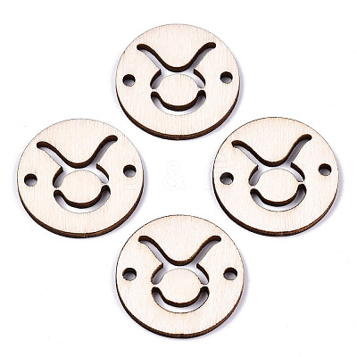 Unfinished Natural Poplar Wood Links Connectors WOOD-S045-139B-01-1