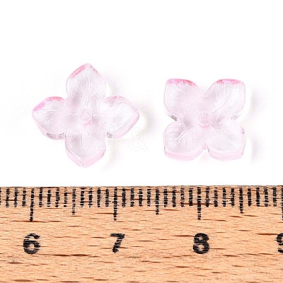 Baking Paint Transparent Glass Bead Caps DGLA-N014-03B-1