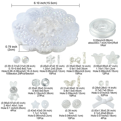 DIY Acrylic & ABS Plastic Beads Bracelets Jewelry Making Kits DIY-FS0007-27-1