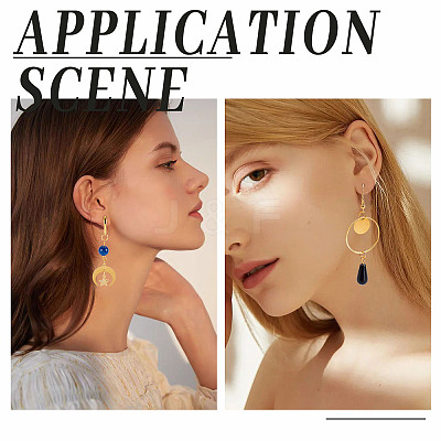 DIY Moon and Star Earring Making Kit DIY-AR0002-58-1