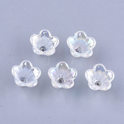 Transparent Acrylic Bead Caps TACR-T007-04A-1