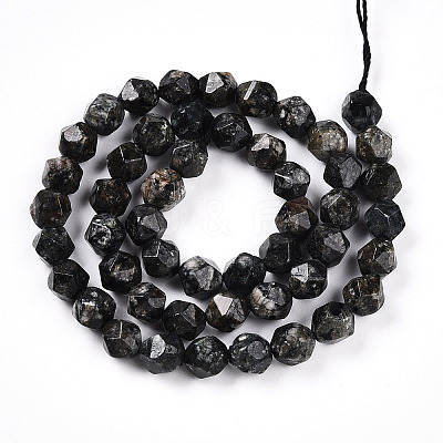 Dyed Natural Sesame Jasper Beads Strands G-T139-8mm-47B-1