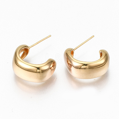 Brass Half Hoop Earrings LS-KK-R117-036-NF-1