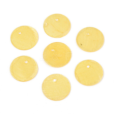 Spray Painted Natural Capiz Shell Disc Charms X1-BSHE-T014-02G-1