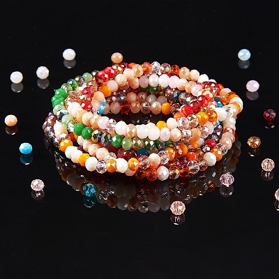 Electroplate Glass Beads Strands EGLA-SZ0001-32D-1