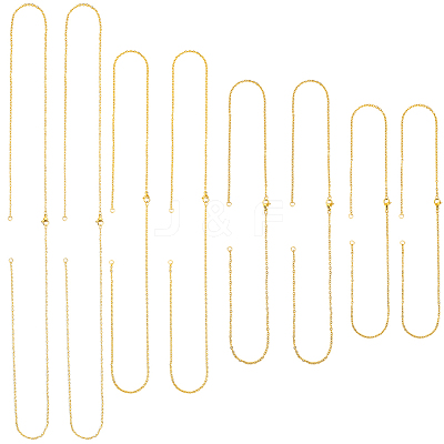 12Pcs 4 Styles 304 Stainless Steel Cable Chain Necklace Making STAS-SC0010-23G-1