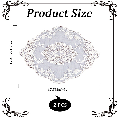 Polyester Lace Embroidery Table Mats AJEW-WH0413-78-1