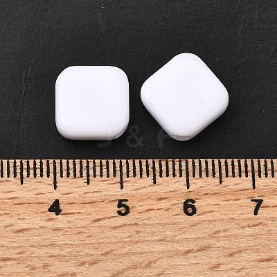 Opaque Acrylic Beads OACR-WH0055-02A-1