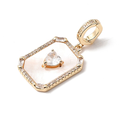 Natural Shell Pendants KK-N290-03G-1