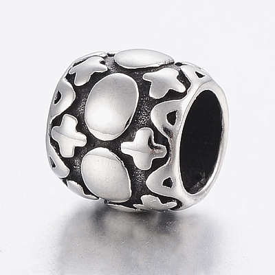 304 Stainless Steel European Beads STAS-H440-80AS-1