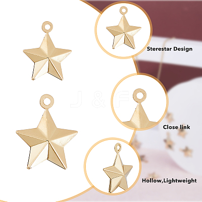 40Pcs 2 Style Brass Pendants KK-HY0003-38-1