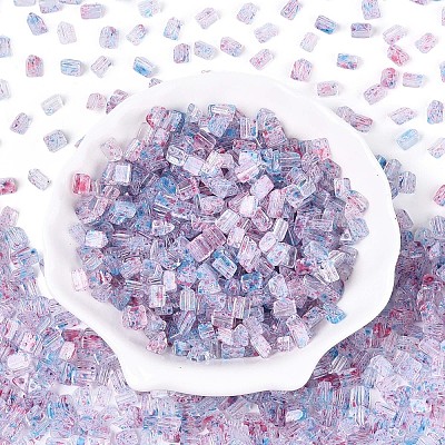 Transparent Spray Painted Glass Seed Beads SEED-L011-10A-19-1