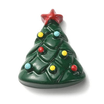 Christmas Theme Opaque Resin Cabochons RESI-WH0029-33C-1
