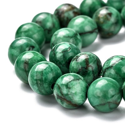 Natural Marble Beads Strands G-K211-8mm-H-1
