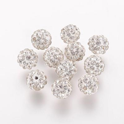 Polymer Clay Rhinestone Beads RB-K050-8mm-C13-1