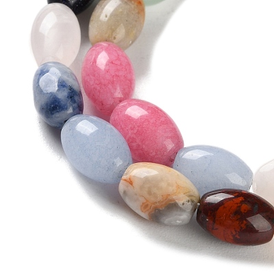 Natural & Synthetic Mixed Gemstone Beads Strands G-I369-B02-01-1