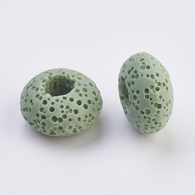 Natural Dyed Lava Rock European Beads G-E477-A05-1