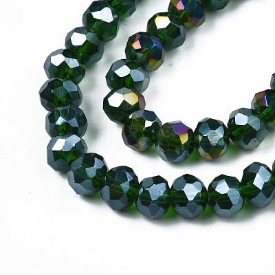 Electroplate Glass Beads Strands EGLA-A034-T6mm-B28-1